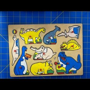 Dinosaurs Wood Peg Puzzle